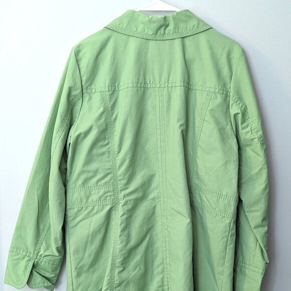 Eddie Bauer Women's Mid Length Fall/Spring Light Sage Green Jacket. Size Large - Picture 5 of 5